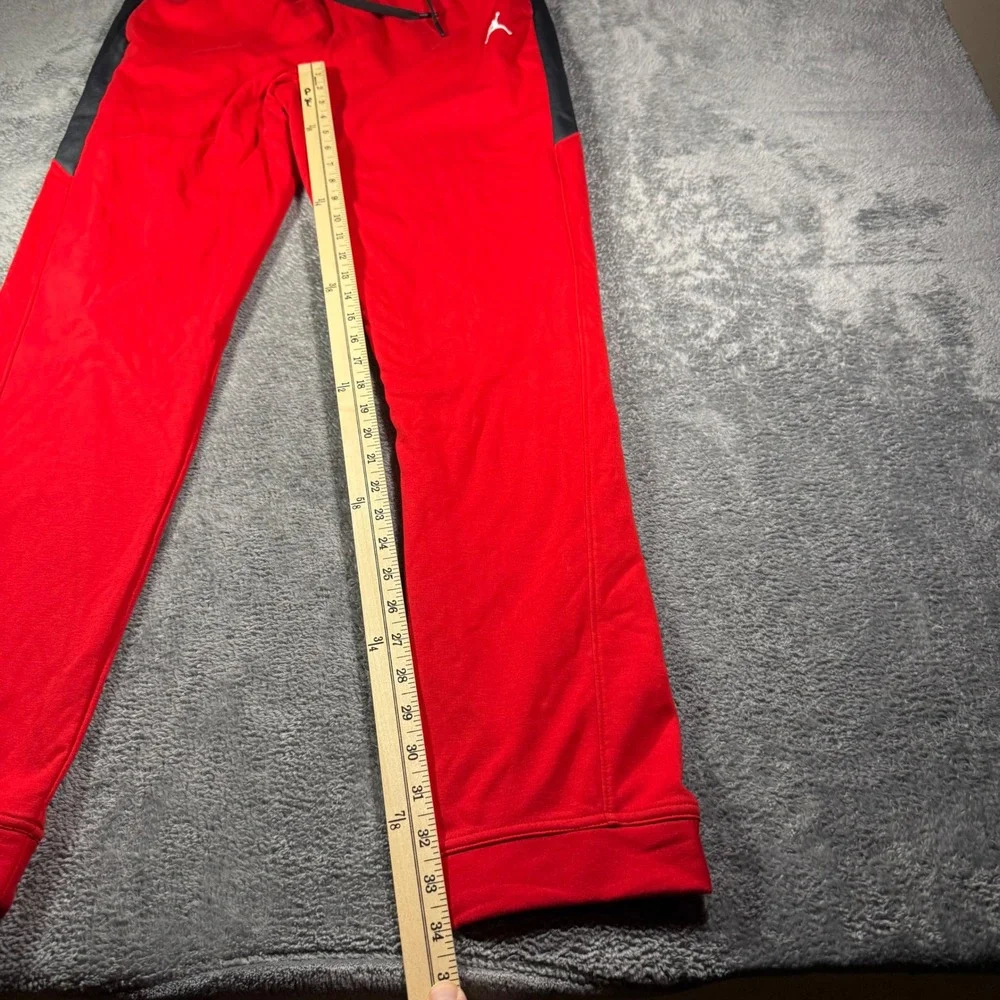 Jordan Mens Red Black Side Stripe Jumpman Fleece Jogger Sweatpants XL Tall